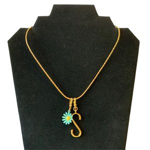 NWT Lulu Frost Plaza Bond Chain Plaza Letter S Charm Daisy Enamel Charm …